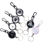 Keychain with retractable wire cable