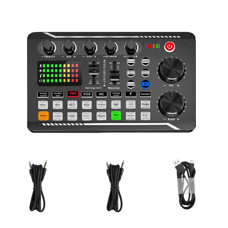 Live sound card with DJ mixer effects & voice changer