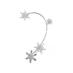 Diamond And Zirconia Earrings Without Holes