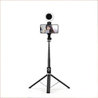 Selfie stick with LED fill light