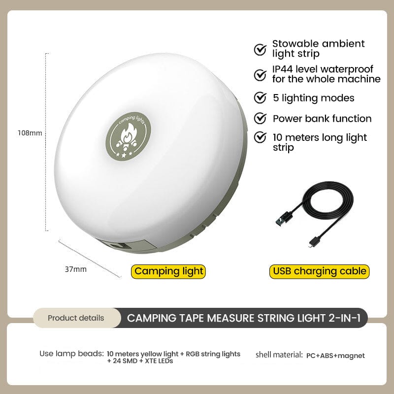 Outdoor waterproof portable storage fairy lights