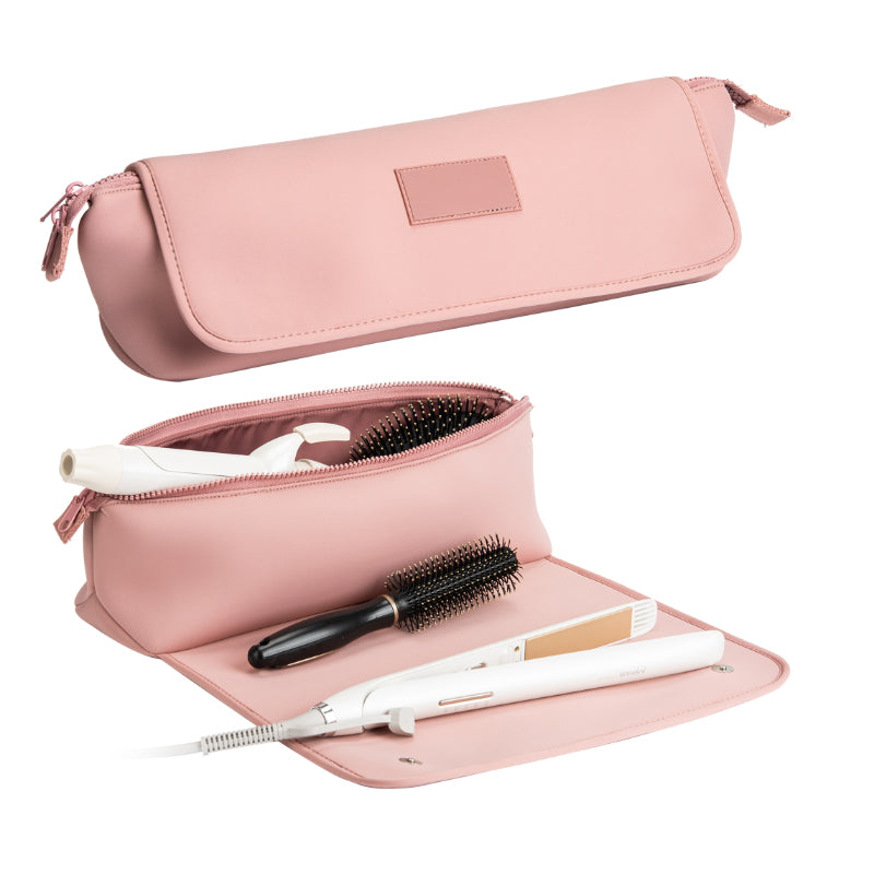 Hair tools travel bag and heat-resistant mat