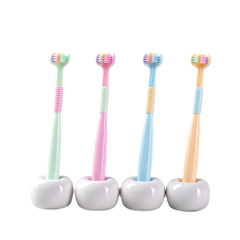 Three-sided toothbrush