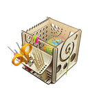 All-in-one Wood Yarn Bowl - Multifunctional Knitting Tool