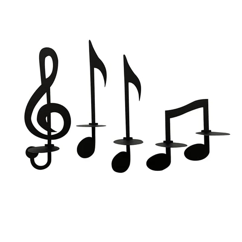 Black Music Note Wall Lamp