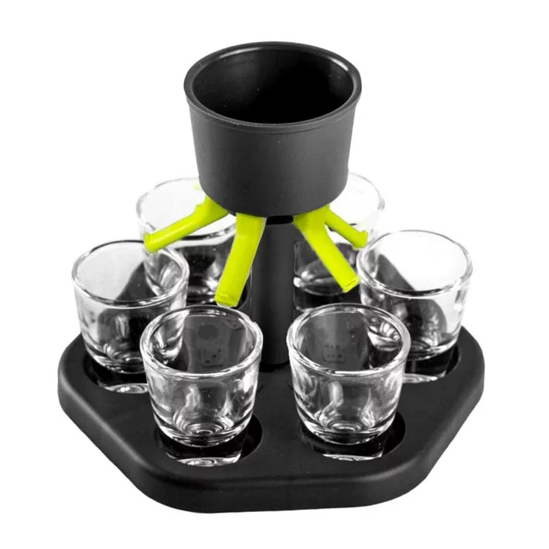 Shot glass dispenser and holder