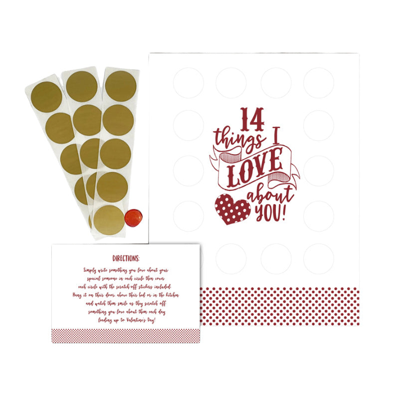 Valentine's Scratching Advent "14 Things I Love About You!"