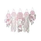 Dream catcher moon and stars hang over the bed (5 pieces)