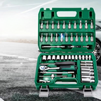 46 or 53 Piece Automotive Socket and Torque Wrench Repair Tool Set