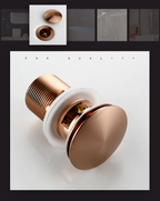 Bagnolux Rose Gold Sink Drain Valve