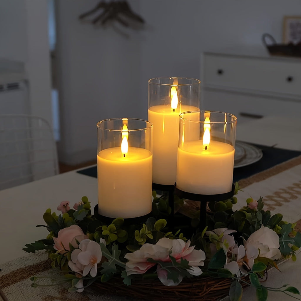 GlowLights – Set of 3 LED Candles with Remote Control