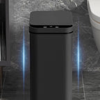 Set of 2 Smart Sensor Trash Cans – Touchless and Compact (Black)