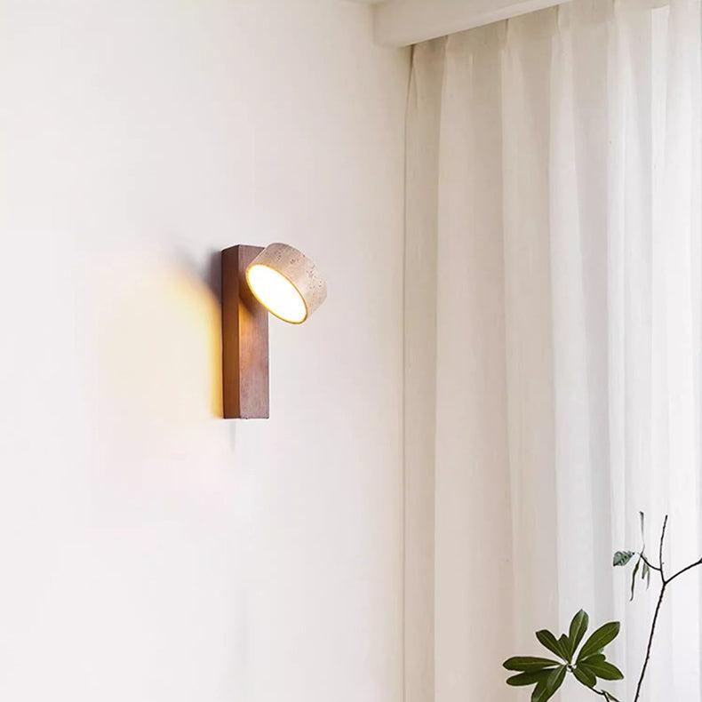 Ivory Toned Travertine Wall Lamp