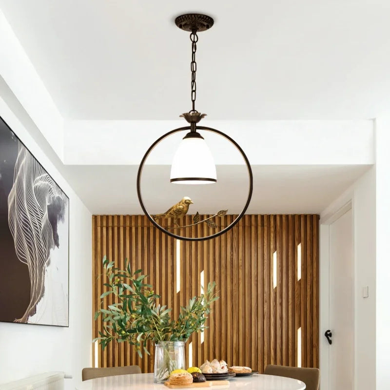 GlassAura | Modern chandelier made of glass & iron