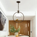 GlassAura | Modern chandelier made of glass & iron