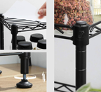 Heavy Duty 3-Shelf Steel Storage Rack with Locking Wheels, Adjustable Height, 750 lb Capacity