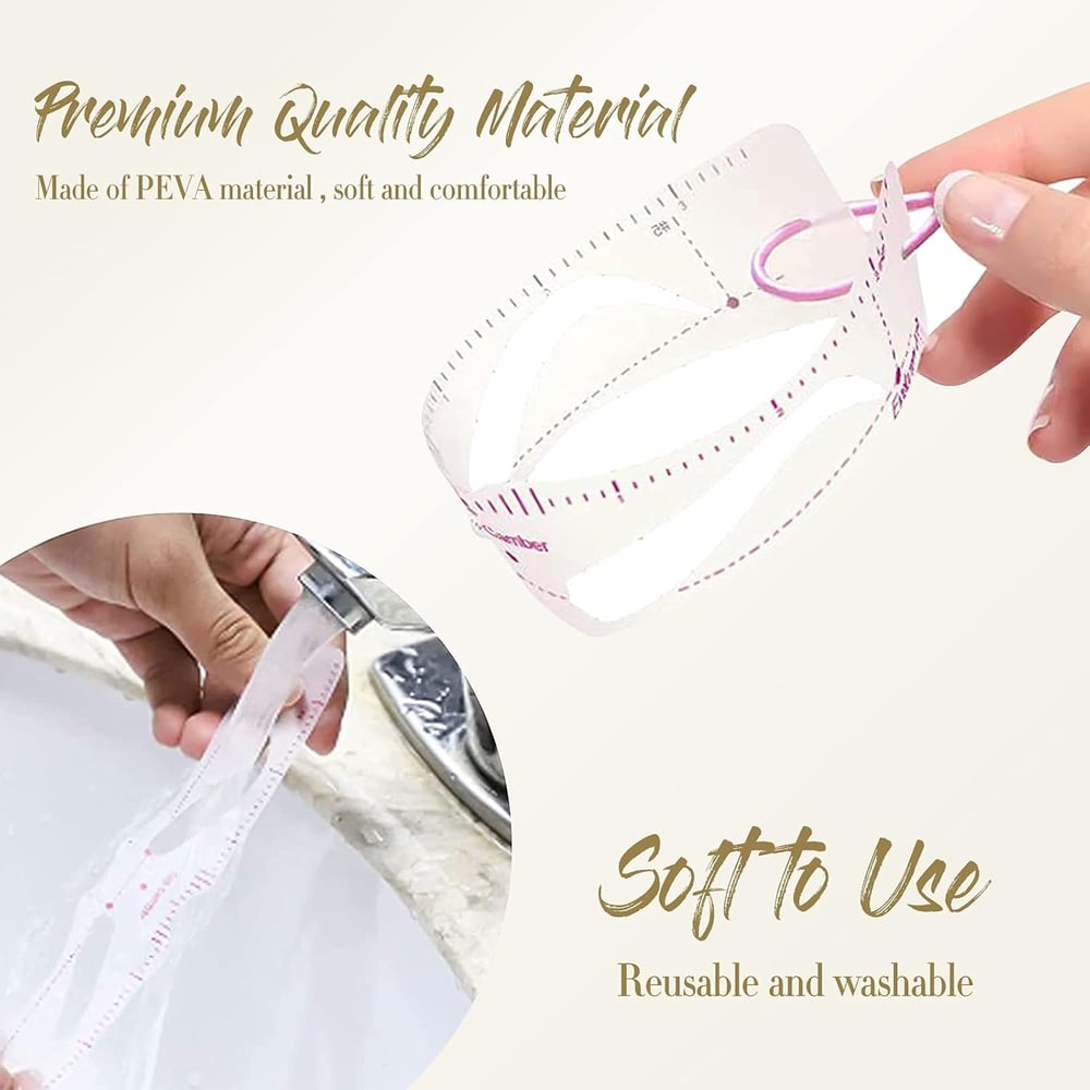 Eyebrow Stencil Set — Reusable Brow Templates with Elastic Strap