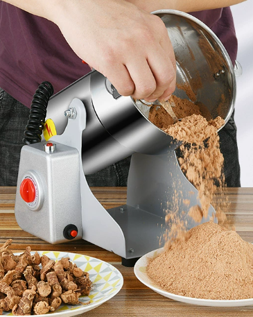 Versatile Commercial-Grade Electric Grain Mill Grinder for Spices, Herbs, and Cereals