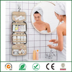 Waterproof Hanging Toiletry Bag with Four Zippered Compartments