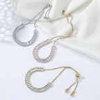 Baguette Crystal Adjustable Tennis Bracelets