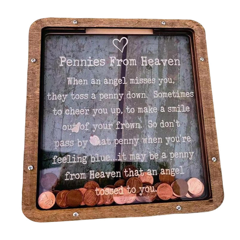 Pennies from Heaven Bank, Wooden Piggy Bank
