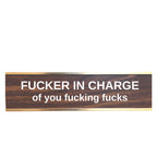 Engraved Desk Sign With Gold Stand