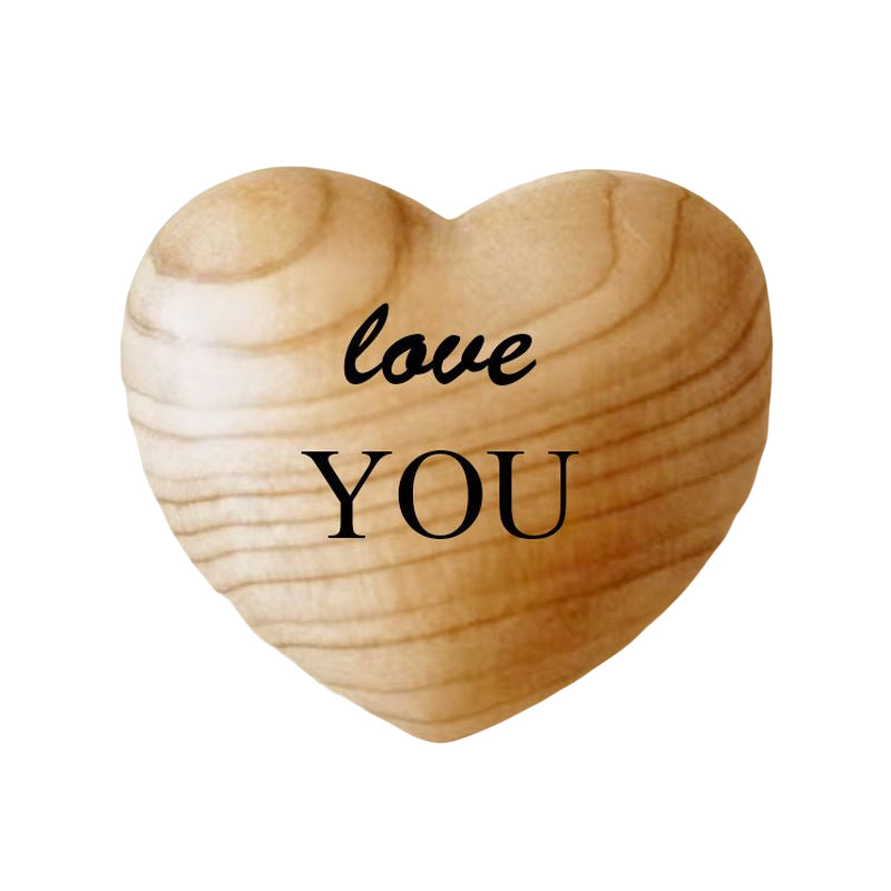Small Pocket Hug Wooden Heart Token