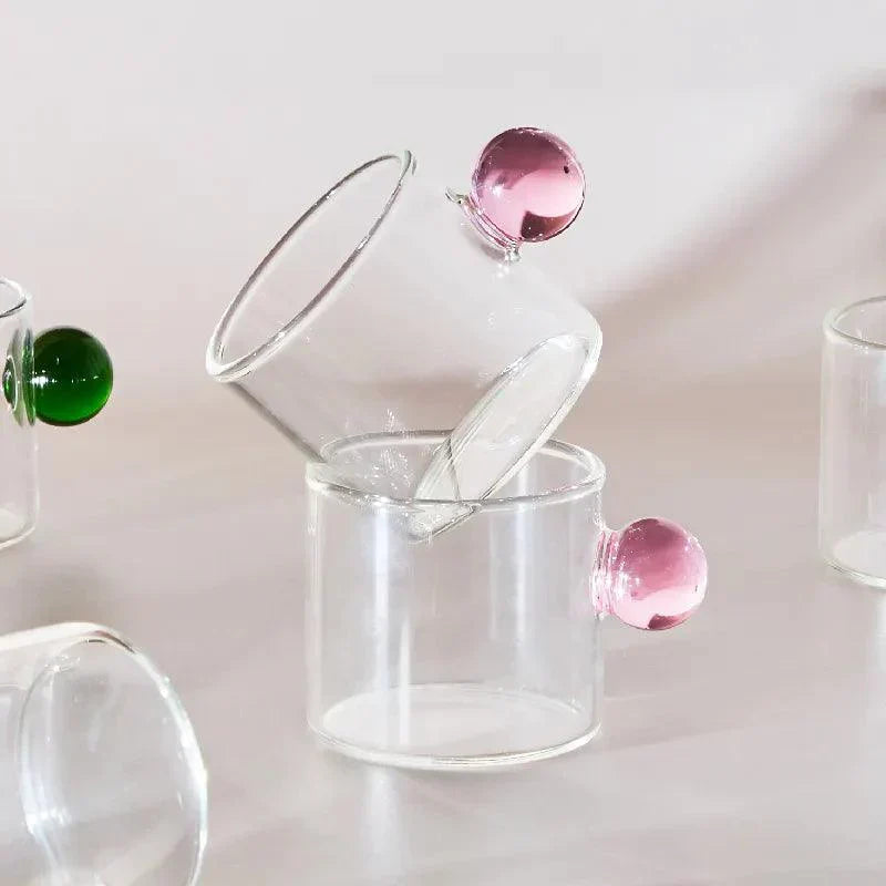 Treated Espresso Glass Cup Set of 2