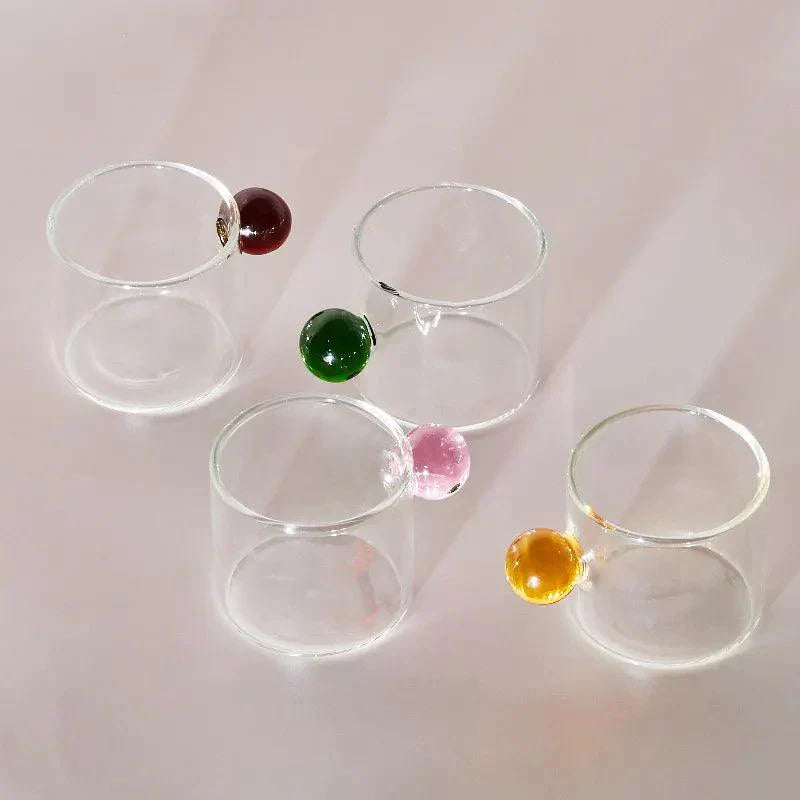 Treated Espresso Glass Cup Set of 2