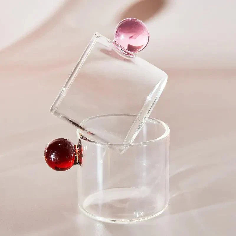 Treated Espresso Glass Cup Set of 2