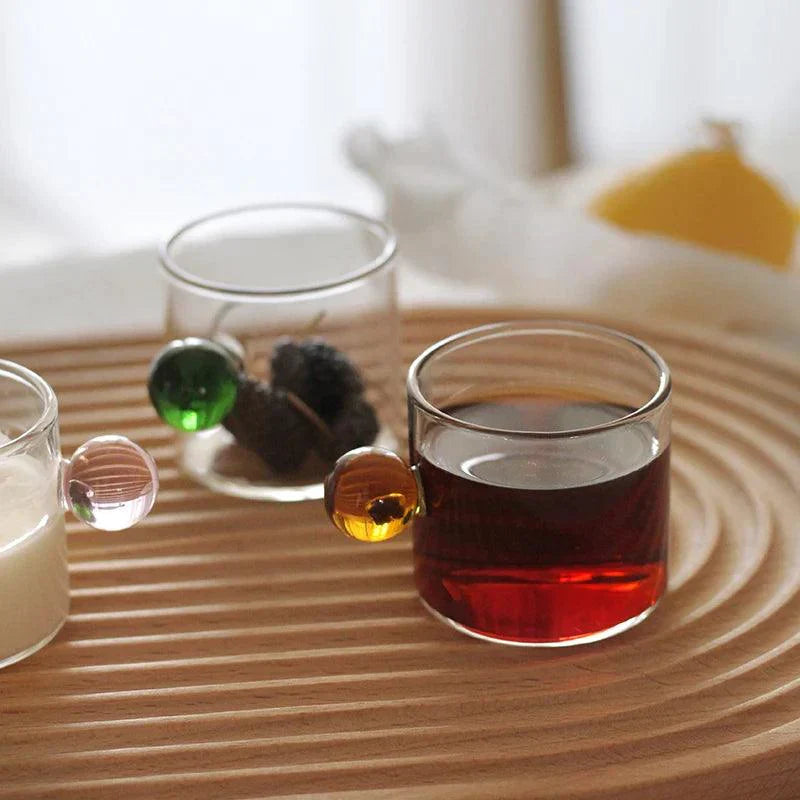 Treated Espresso Glass Cup Set of 2