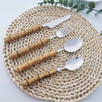 Bamboo Handle Cutlery Set Made of Stainless Steel