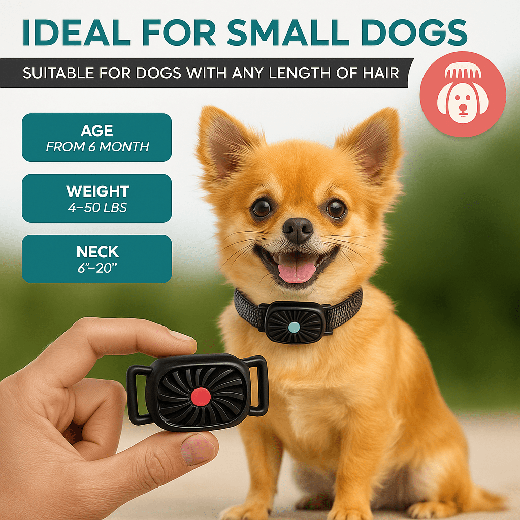 BarkLess Nano – Gentle Anti-Bark Collar for Puppies & Small Dogs