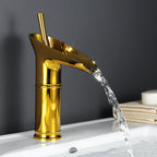 Waterfall Antique Faucet Bathroom Sink Faucet Brass Sink Mixers