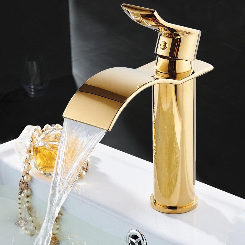 Vanity faucet waterfall faucet brass vanity faucet mixer tap