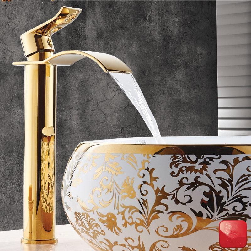 Vanity faucet waterfall faucet brass vanity faucet mixer tap