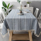 Batillo Linen Tablecloth | Tablecloth, Indoor & Outdoor