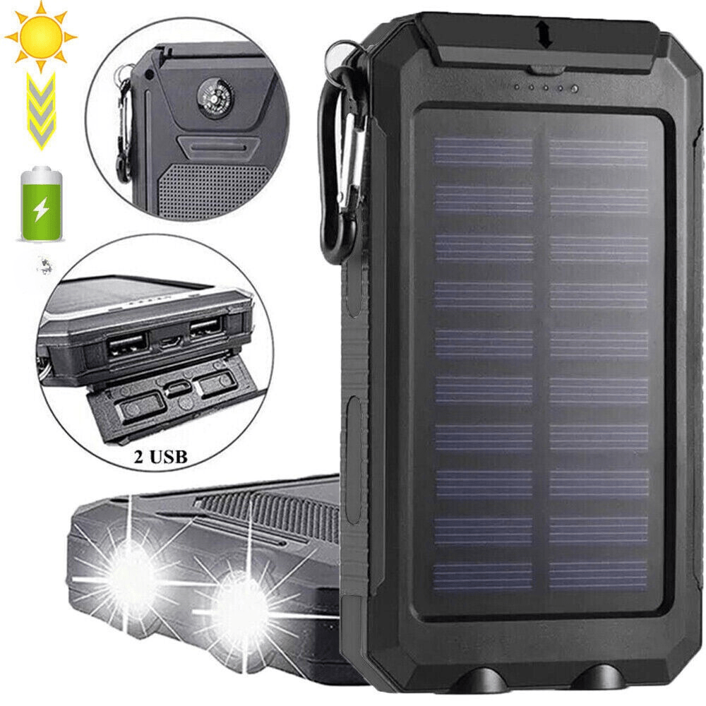 Waterproof Shockproof Solar Battery 10,000 mAh | Solar Rechargeable