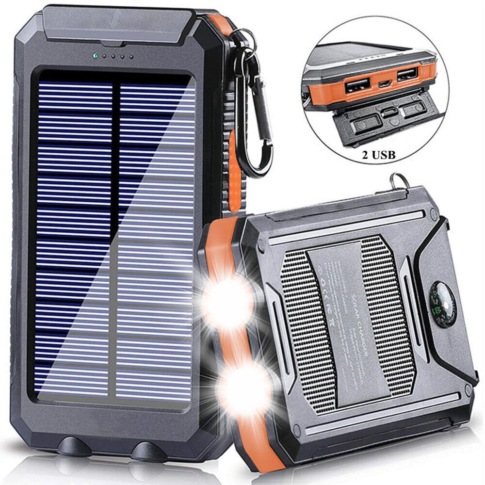 Waterproof Shockproof Solar Battery 10,000 mAh | Solar Rechargeable