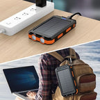 Solar Power Bank 20000mAh with LED Light