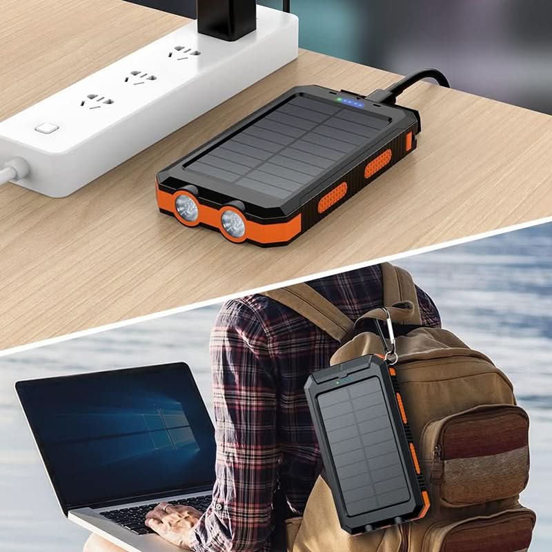 Solar Power Bank 20000mAh with LED Light