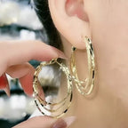 Multi-layered hoop earrings