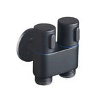 Double control valve made of brass – Water supply with matte black finish