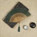 Hand fan made of bamboo silk