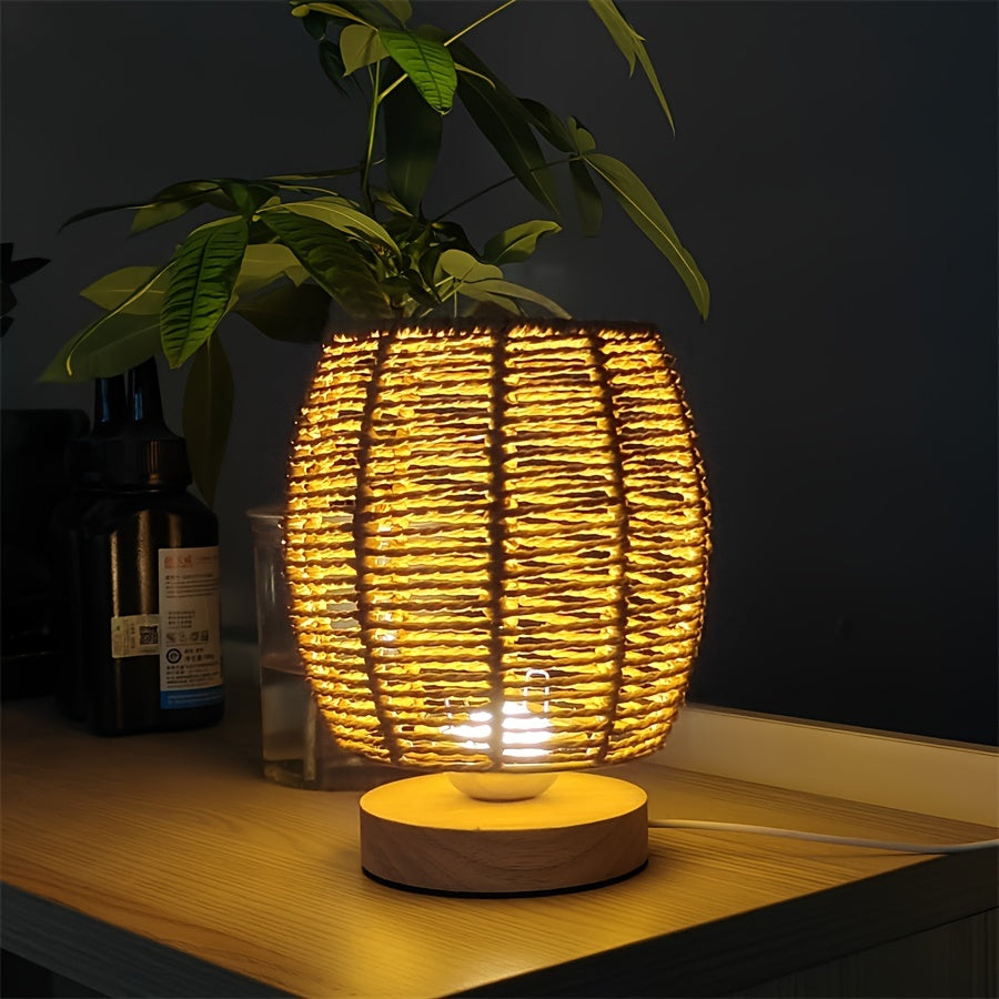 EcoLoom Table Lamp – Handmade Wood with LED
