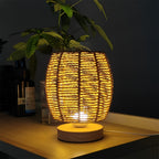 EcoLoom Table Lamp – Handmade Wood with LED