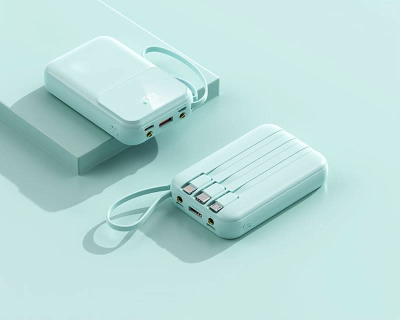 10000mAh Portable Power Bank with Cables