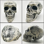 Halloween Yard Decoration | Light-Up Skull & Skeleton Arms | 8-Mode LED Outdoor Prop