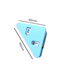 Triangular data closure clips