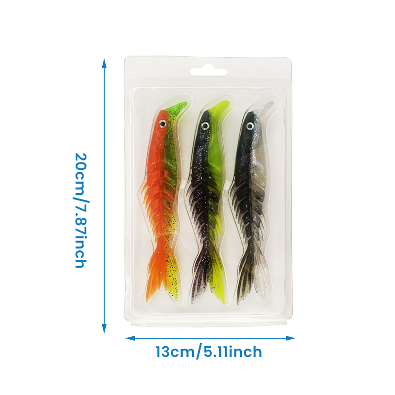Rubber fish with multiple segments